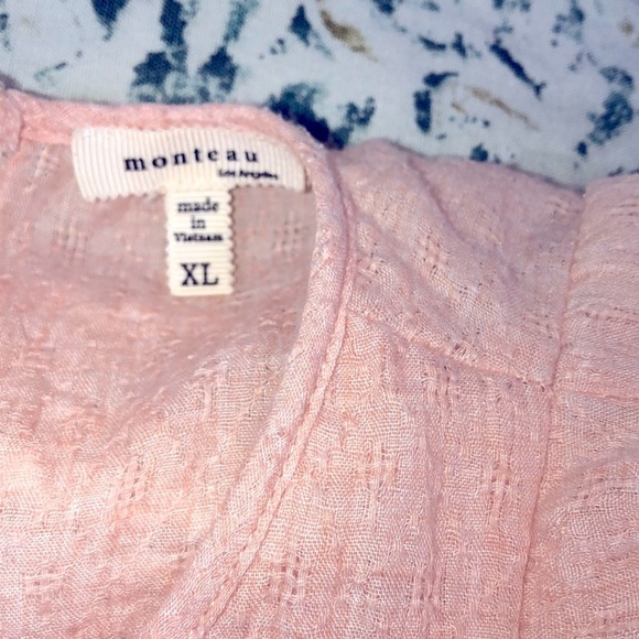 Monteua XL juniors peach flirty ruffle top - Picture 4 of 5